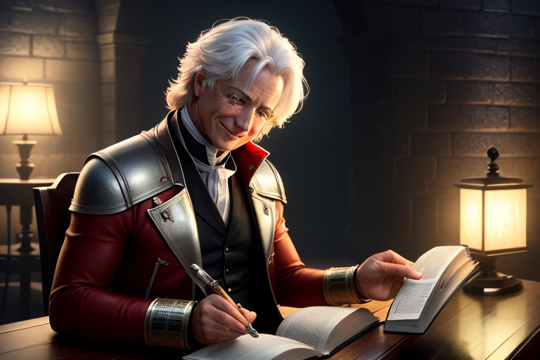 Le Marquis de Sade prenant plaisir à écrire des livres subversifs